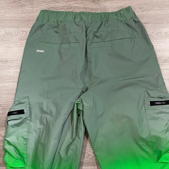 Zara Men Green Reflective Track Pants‎ Neon Cargo Medium - Picture 7 of 7